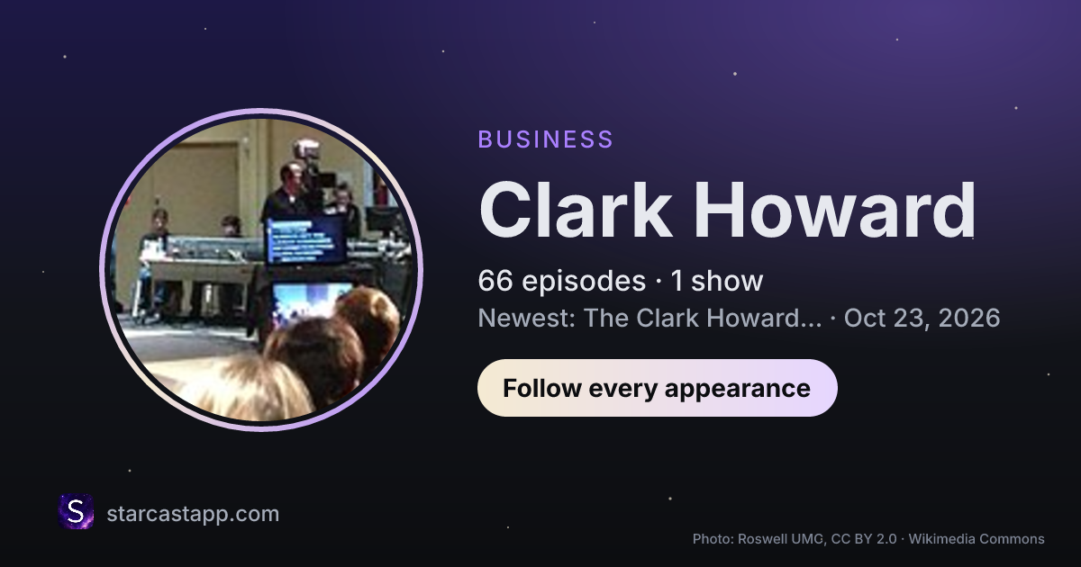 The preview card for Clark Howard
