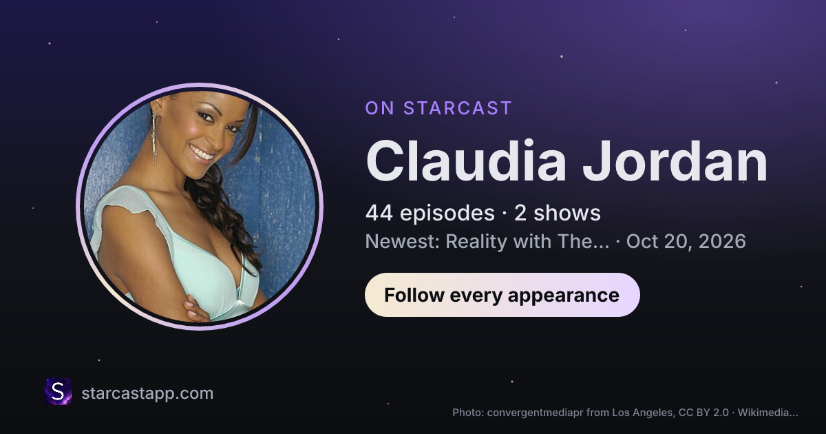 The preview card for Claudia Jordan