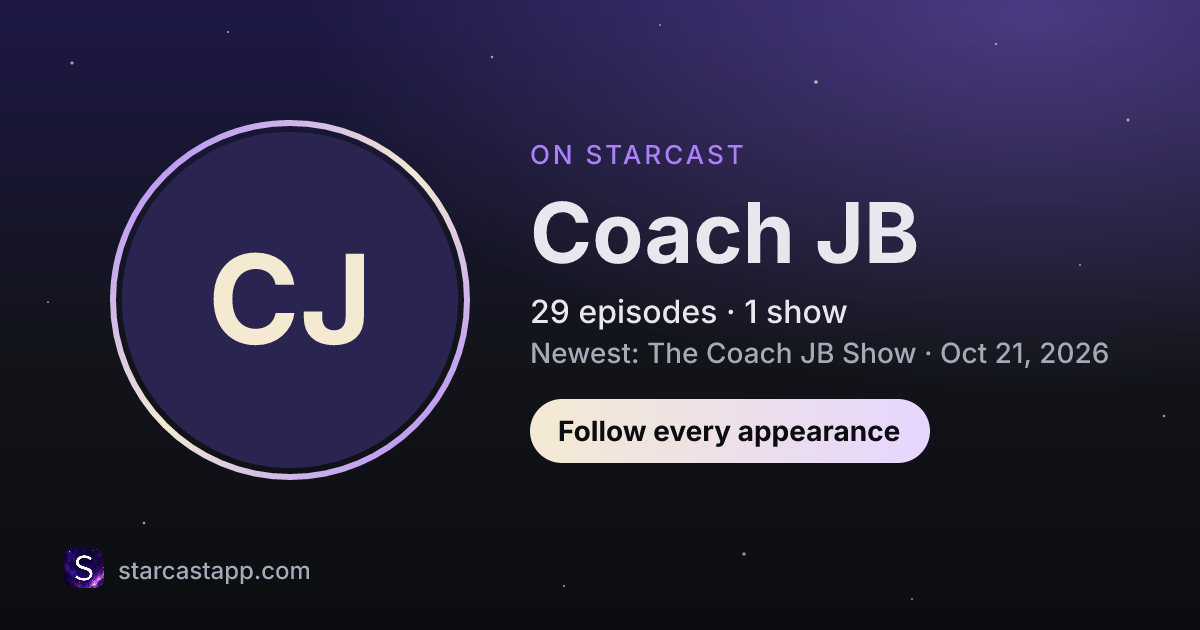 The preview card for Coach JB