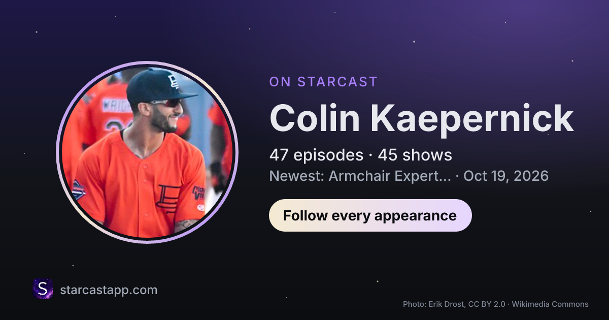 The preview card for Colin Kaepernick