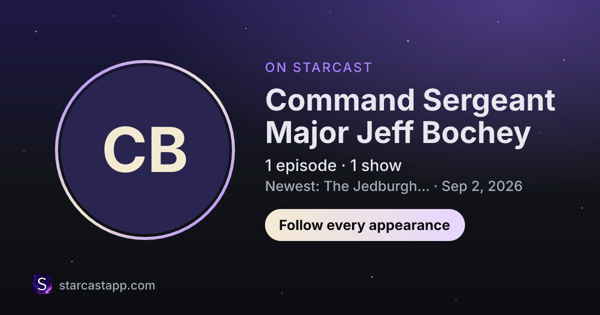 The preview card for Command Sergeant Major Jeff Bochey