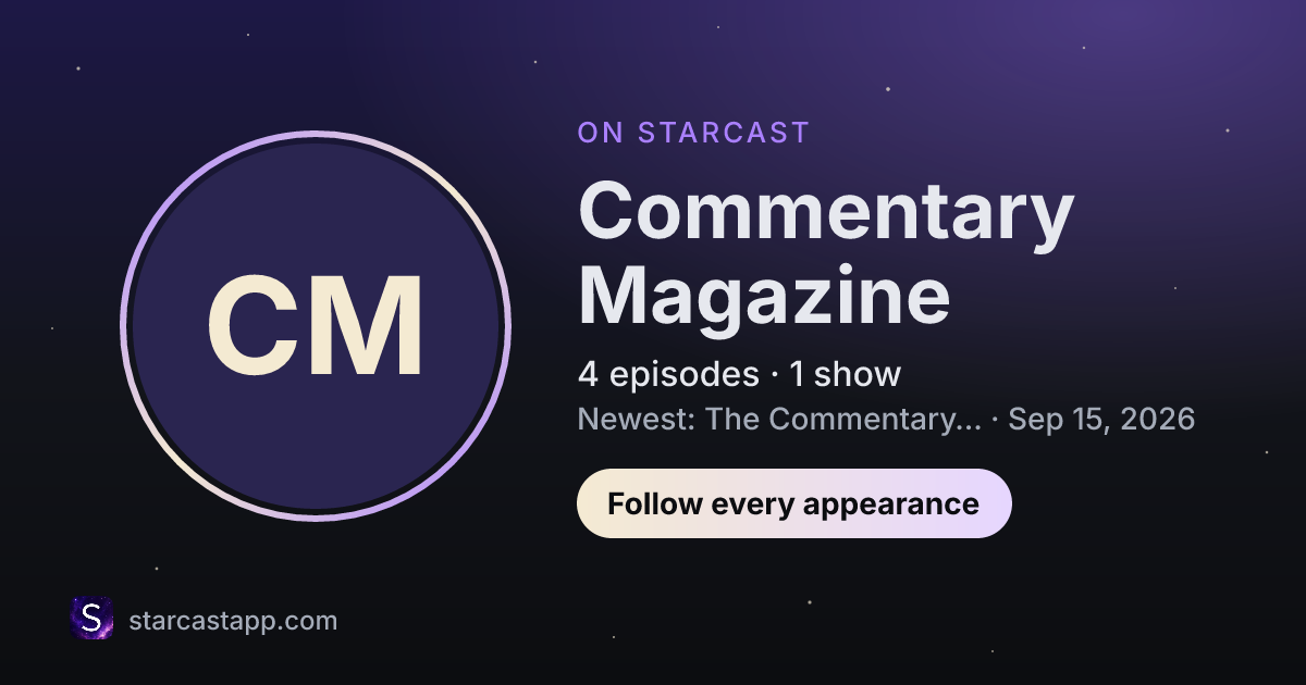 The preview card for Commentary Magazine