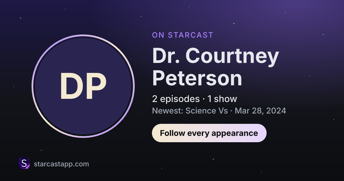 The preview card for Dr. Courtney Peterson