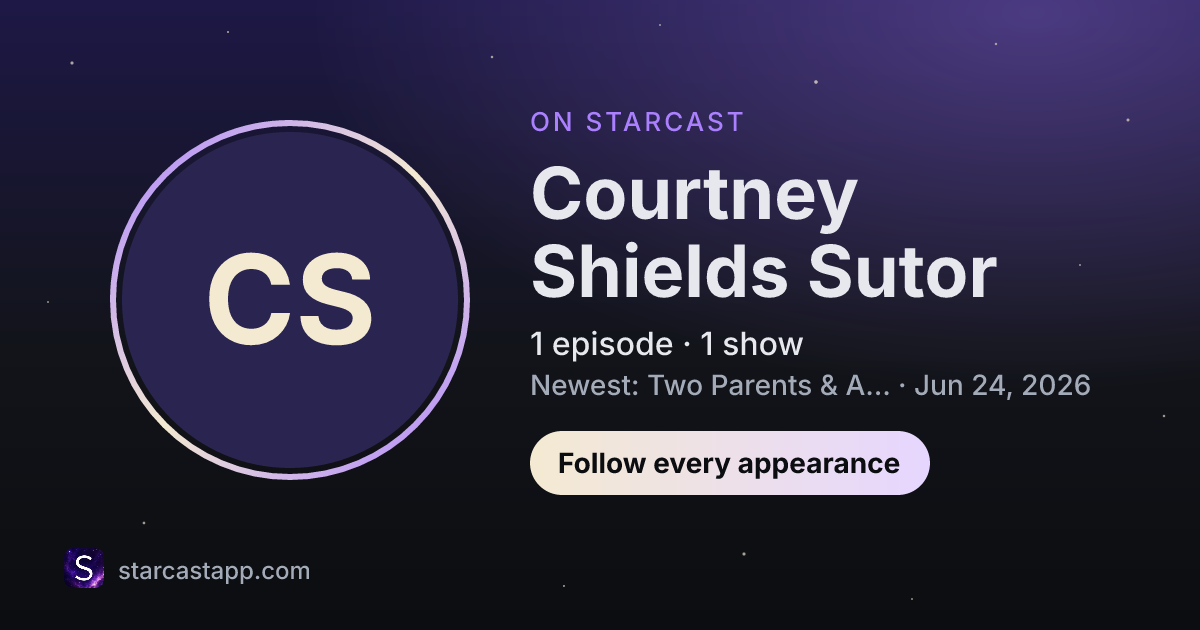 The preview card for Courtney Shields Sutor