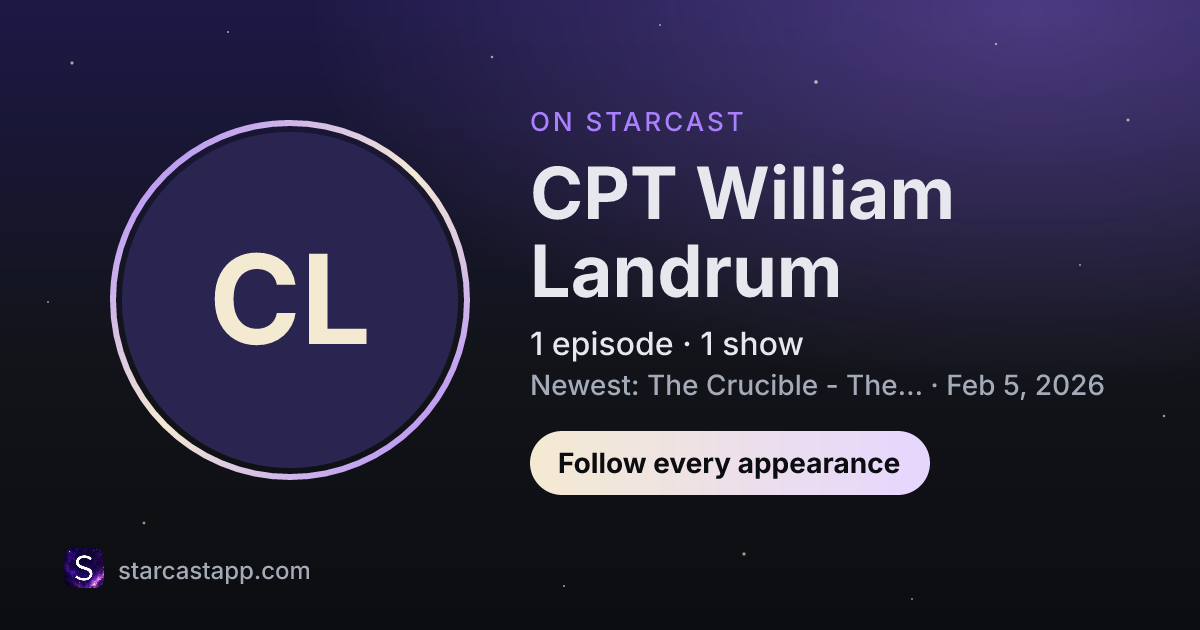 The preview card for CPT William Landrum