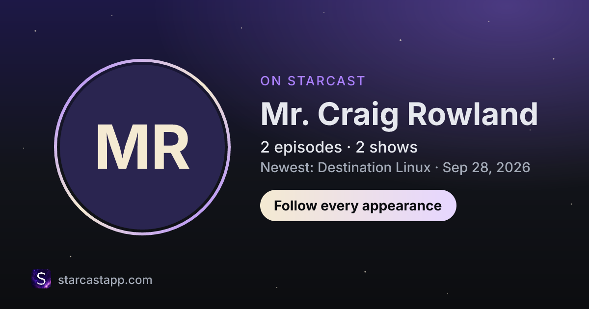 The preview card for Mr. Craig Rowland