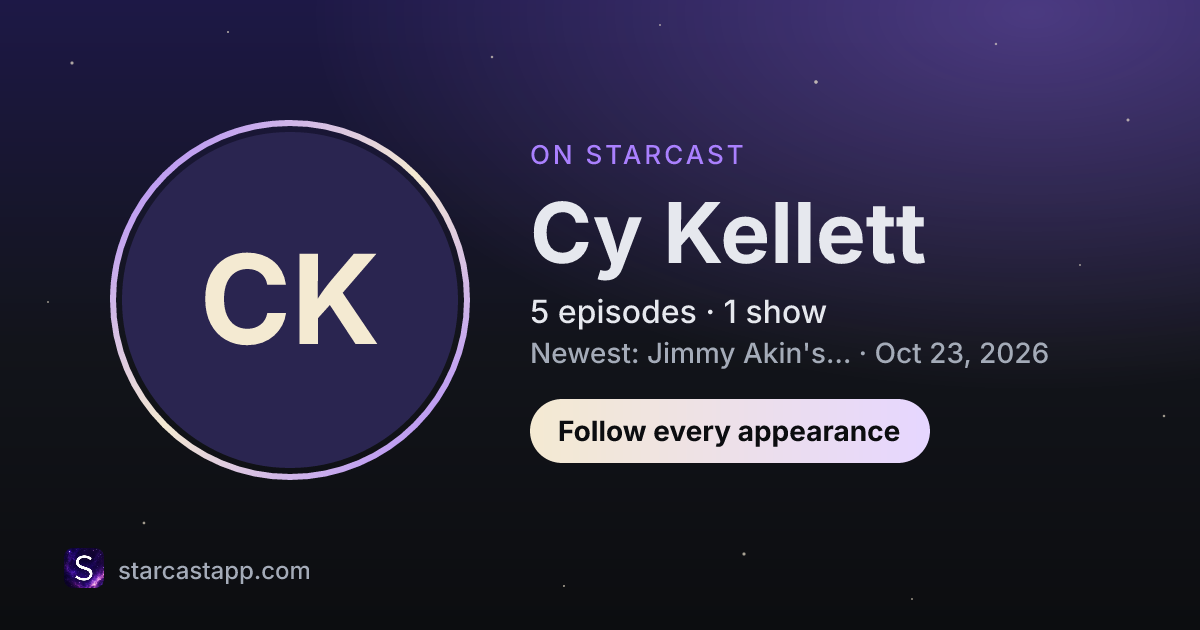The preview card for Cy Kellett