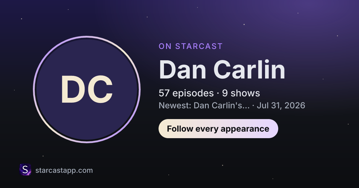 The preview card for Dan Carlin