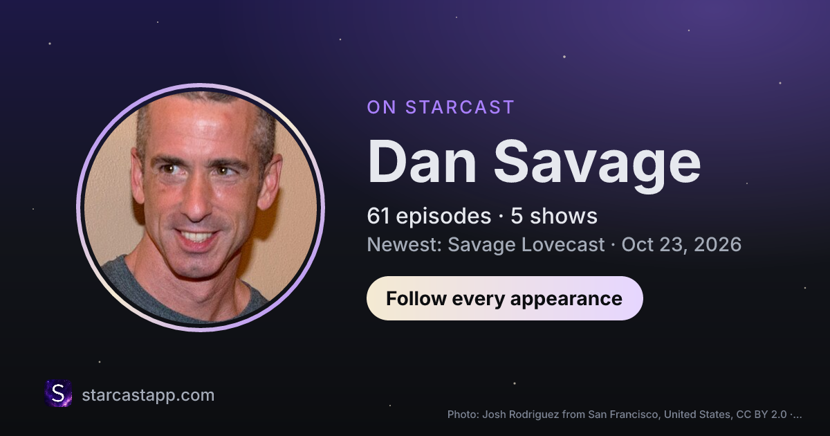 The preview card for Dan Savage