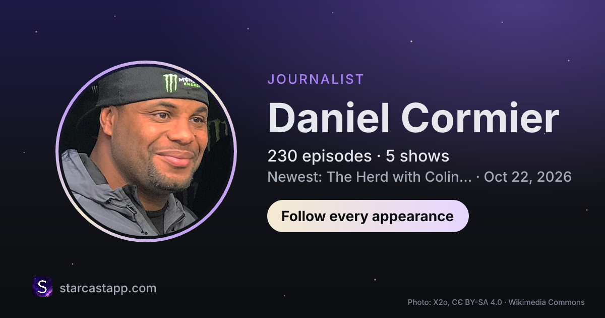 The preview card for Daniel Cormier