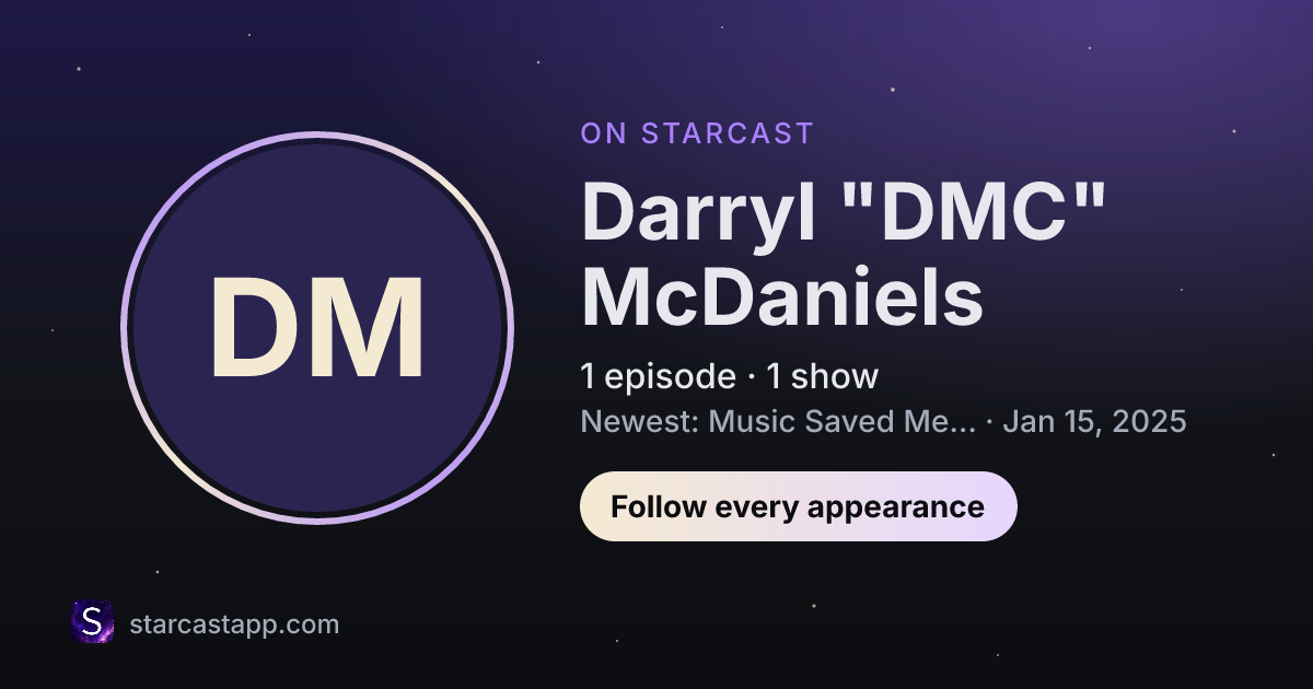 The preview card for Darryl "DMC" McDaniels