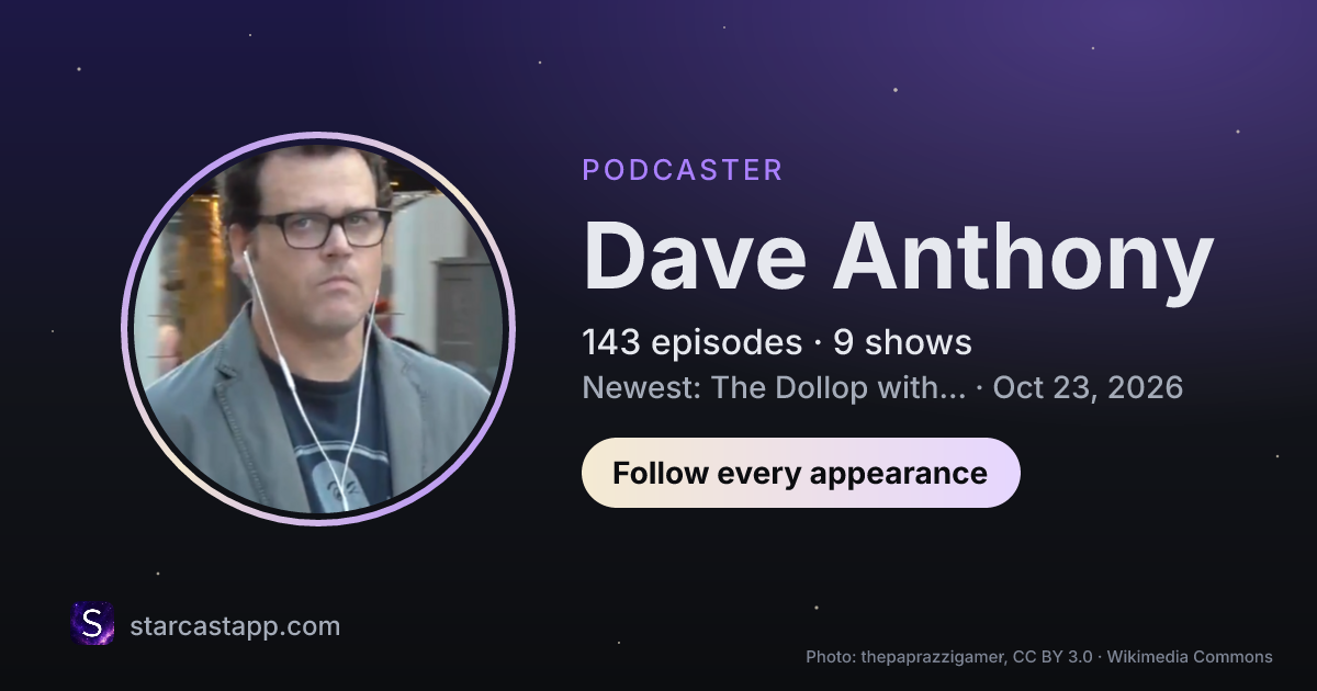 The preview card for Dave Anthony