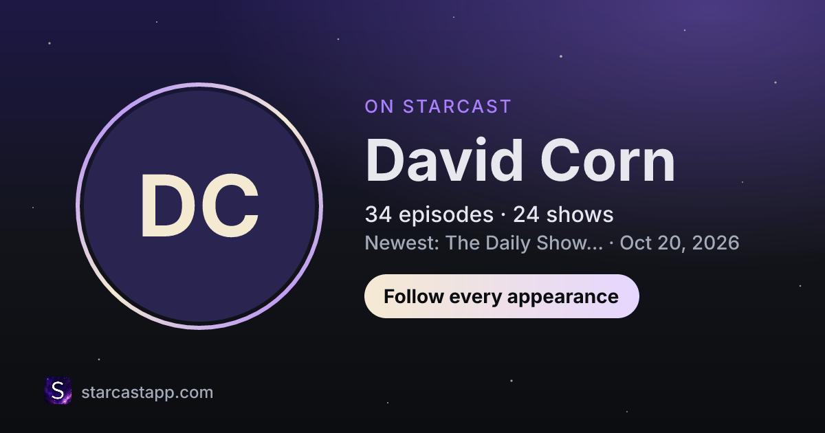 The preview card for David Corn