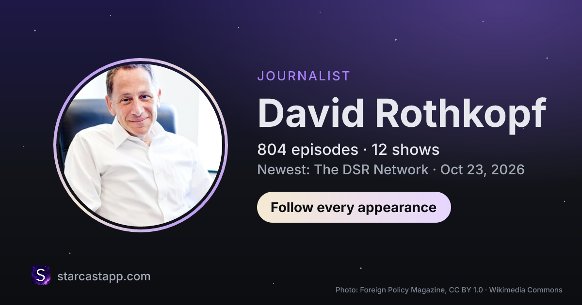 The preview card for David Rothkopf