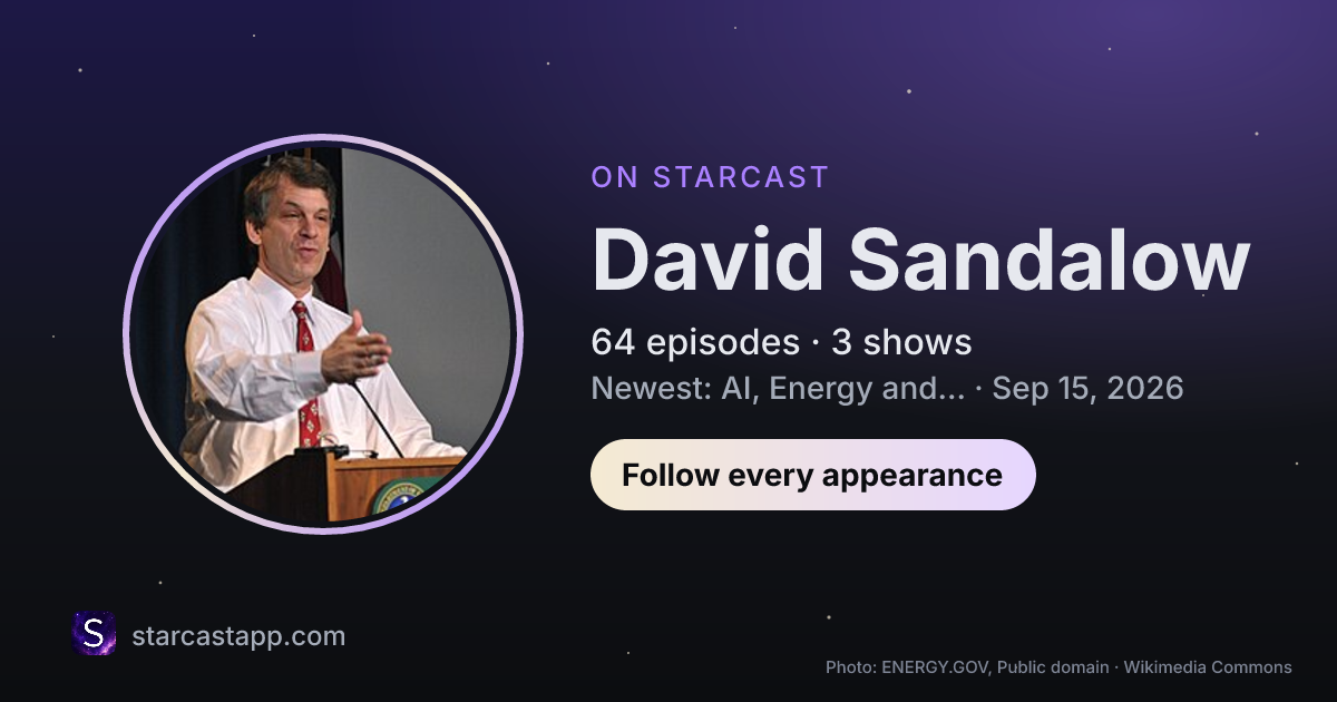 The preview card for David Sandalow