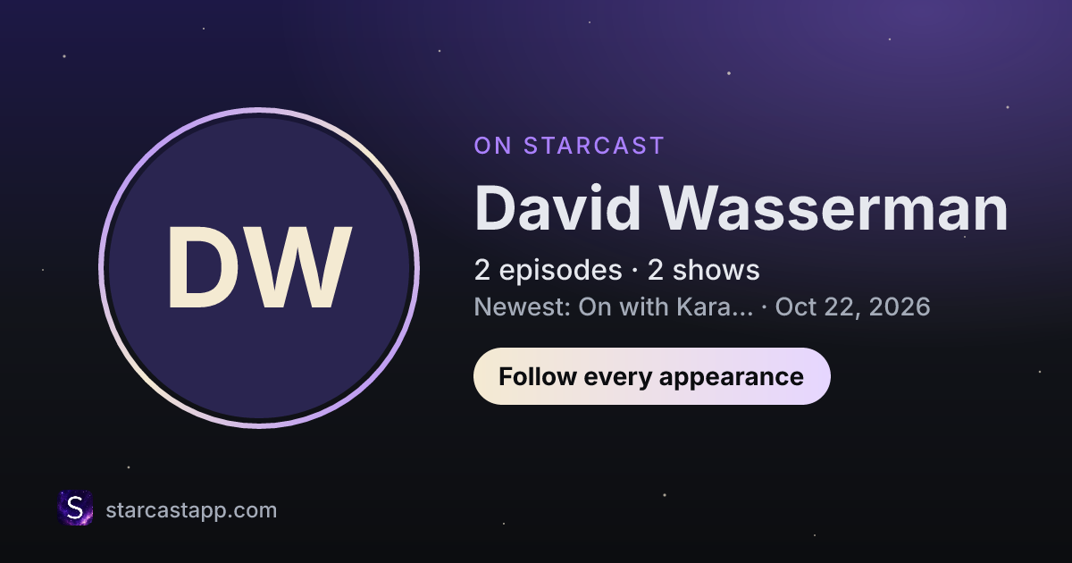 The preview card for David Wasserman