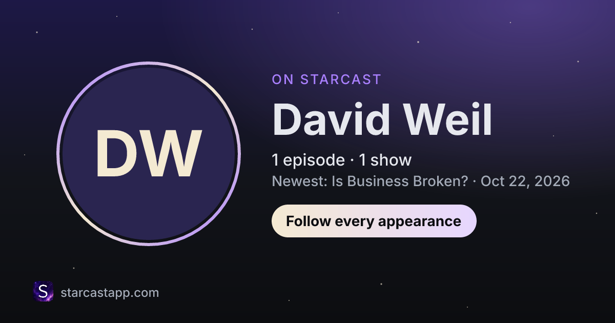 The preview card for David Weil