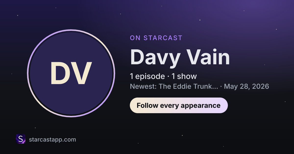 The preview card for Davy Vain
