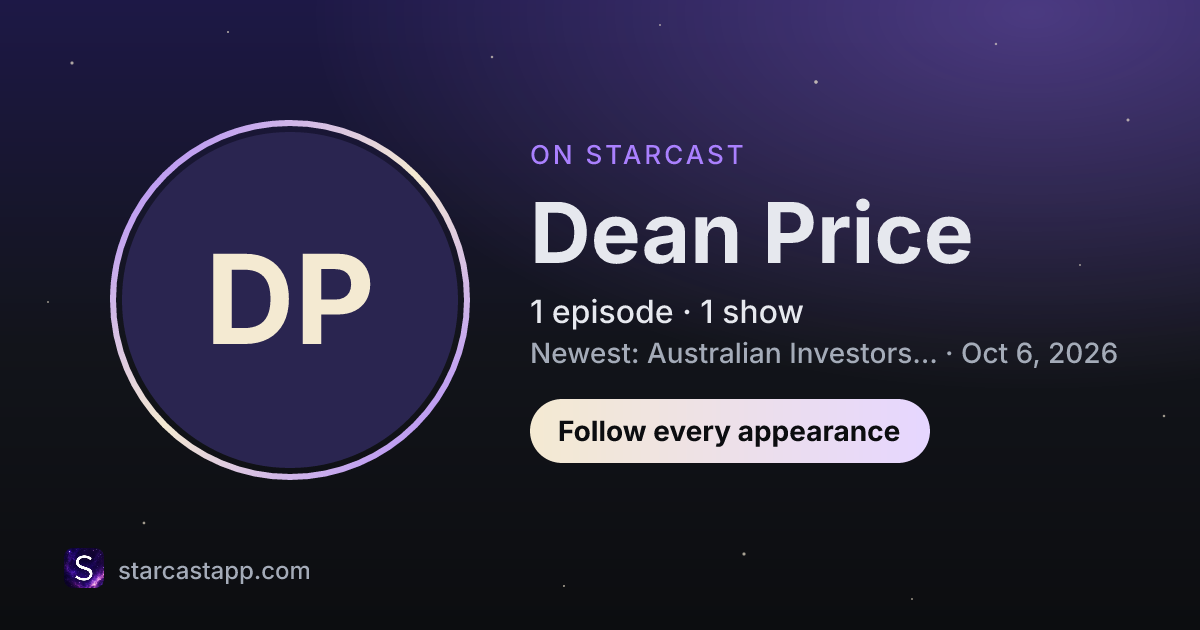 The preview card for Dean Price
