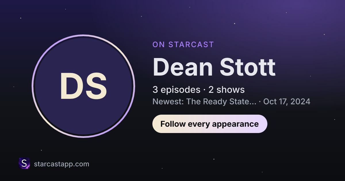 The preview card for Dean Stott