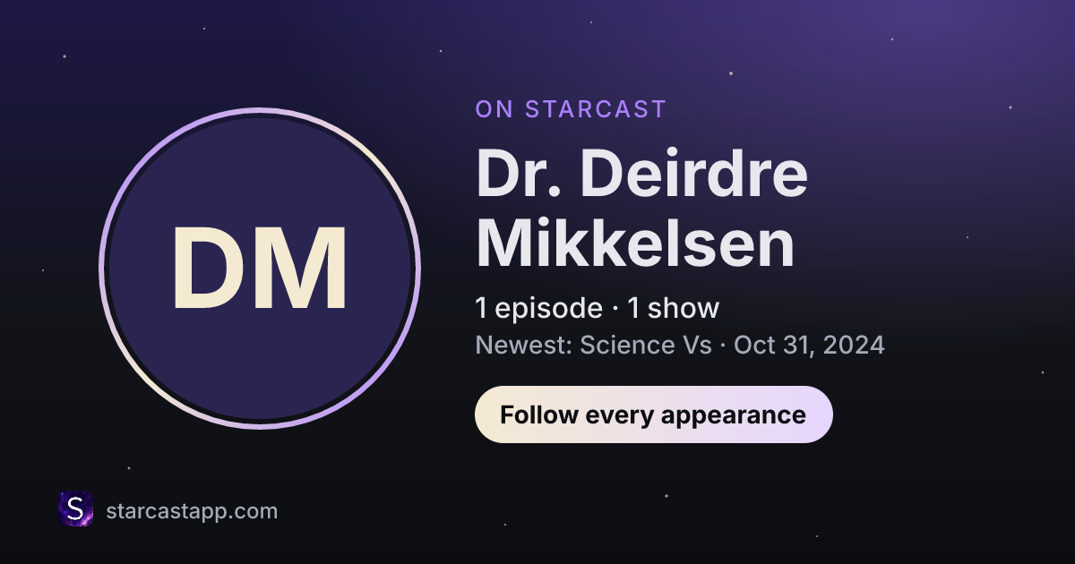 The preview card for Dr. Deirdre Mikkelsen