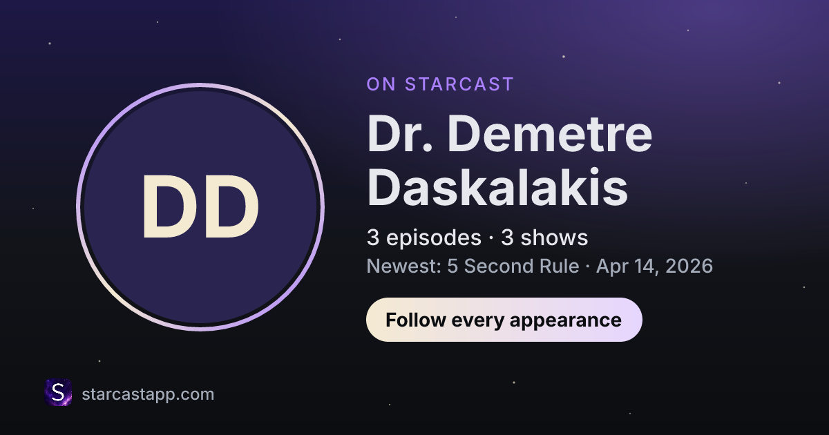 The preview card for Dr. Demetre Daskalakis