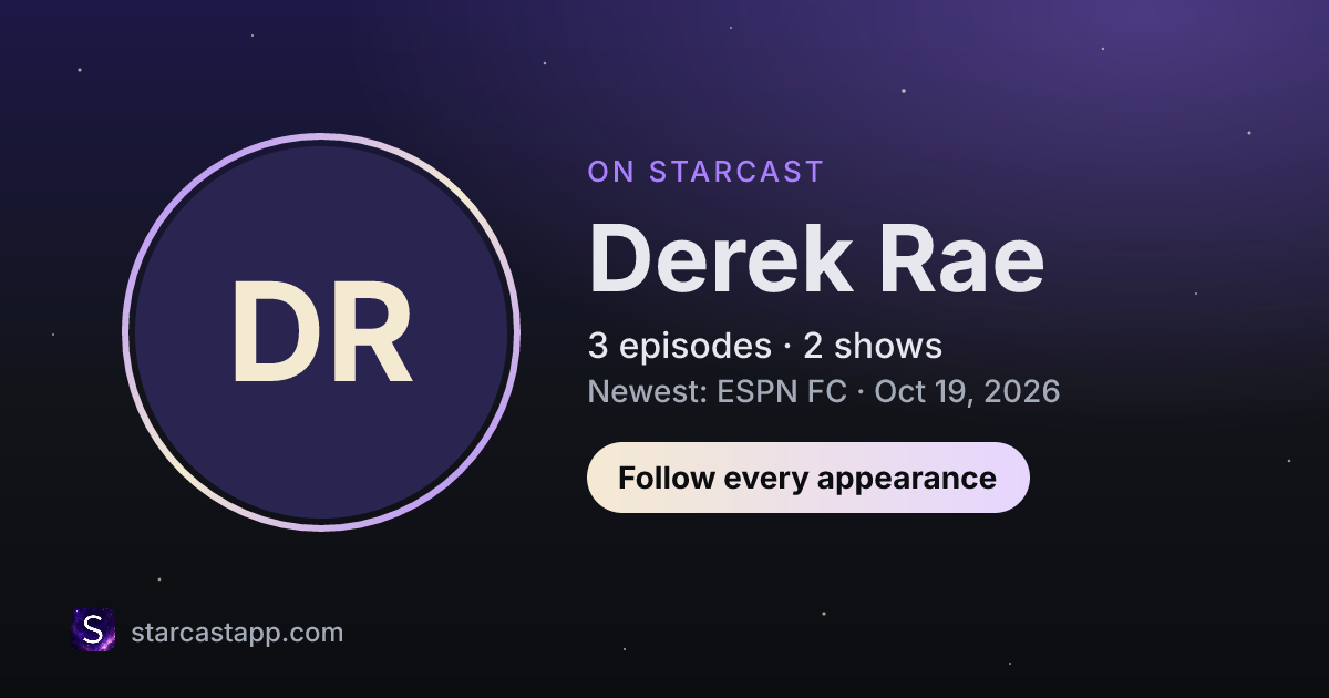 The preview card for Derek Rae