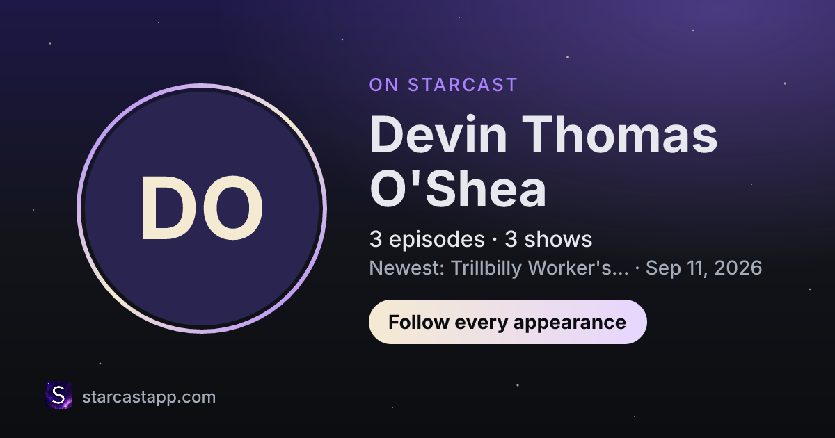 The preview card for Devin Thomas O'Shea