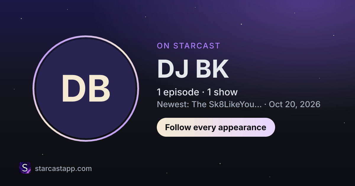The preview card for DJ BK