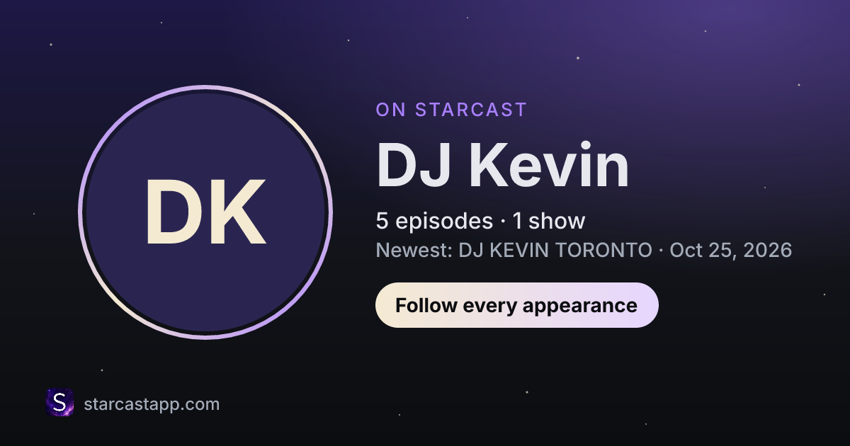 The preview card for DJ Kevin