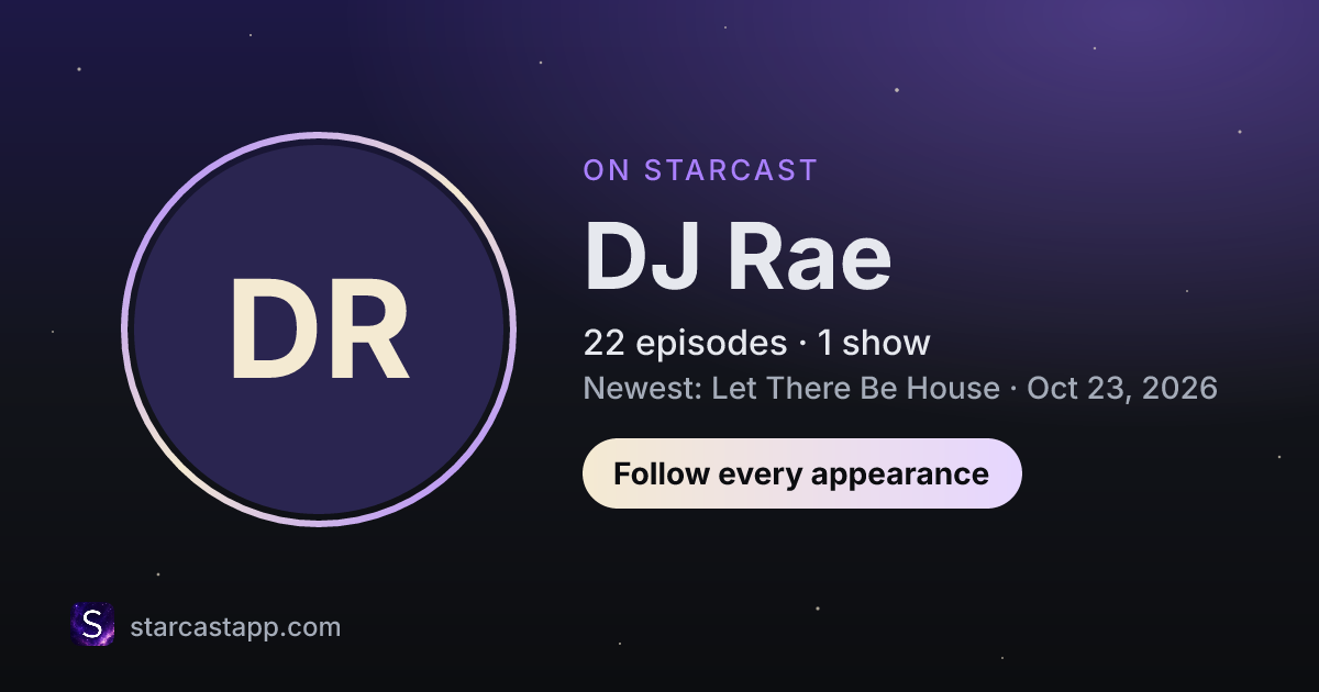 The preview card for DJ Rae