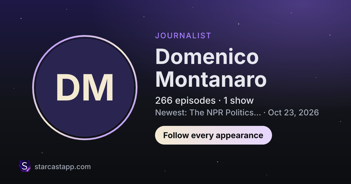 The preview card for Domenico Montanaro