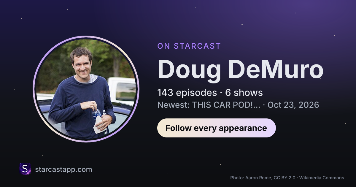 The preview card for Doug DeMuro