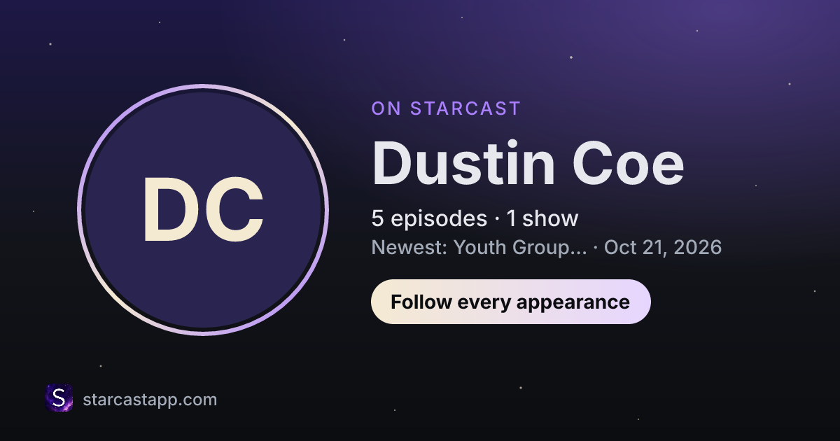 The preview card for Dustin Coe