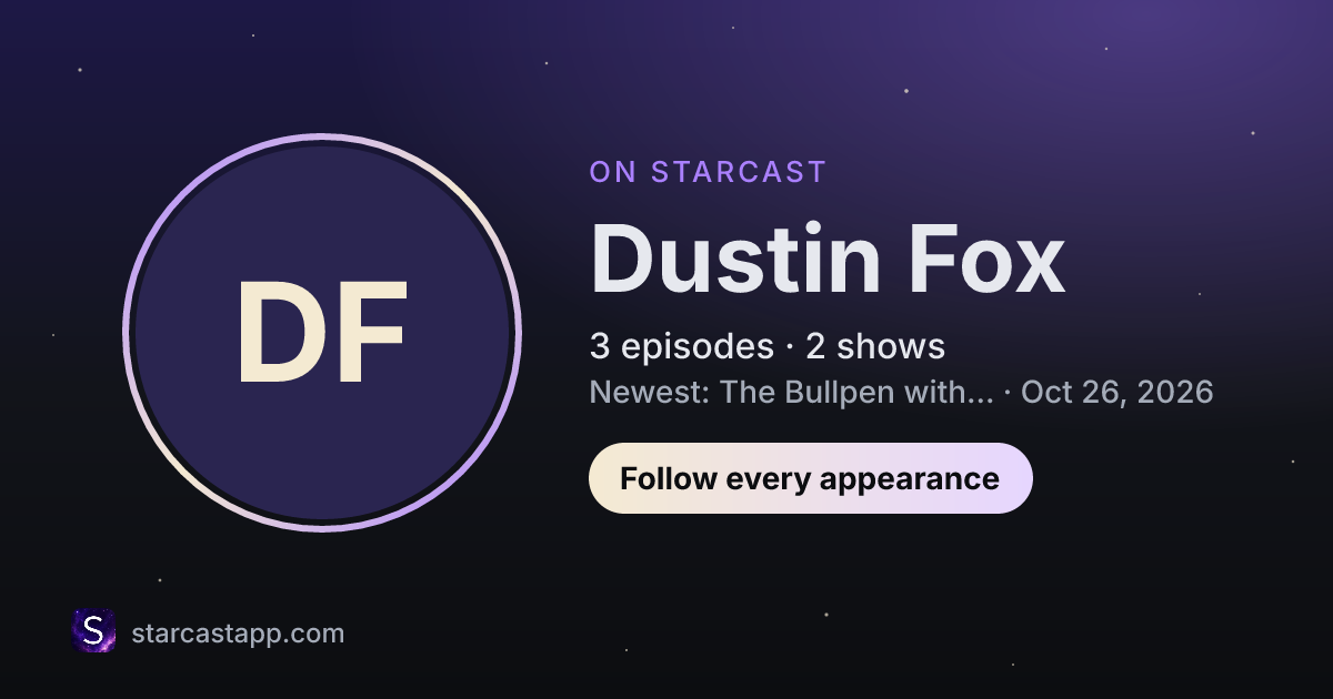 The preview card for Dustin Fox