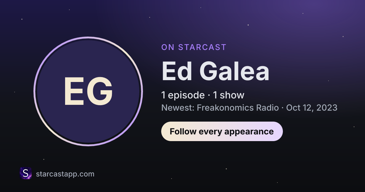 The preview card for Ed Galea