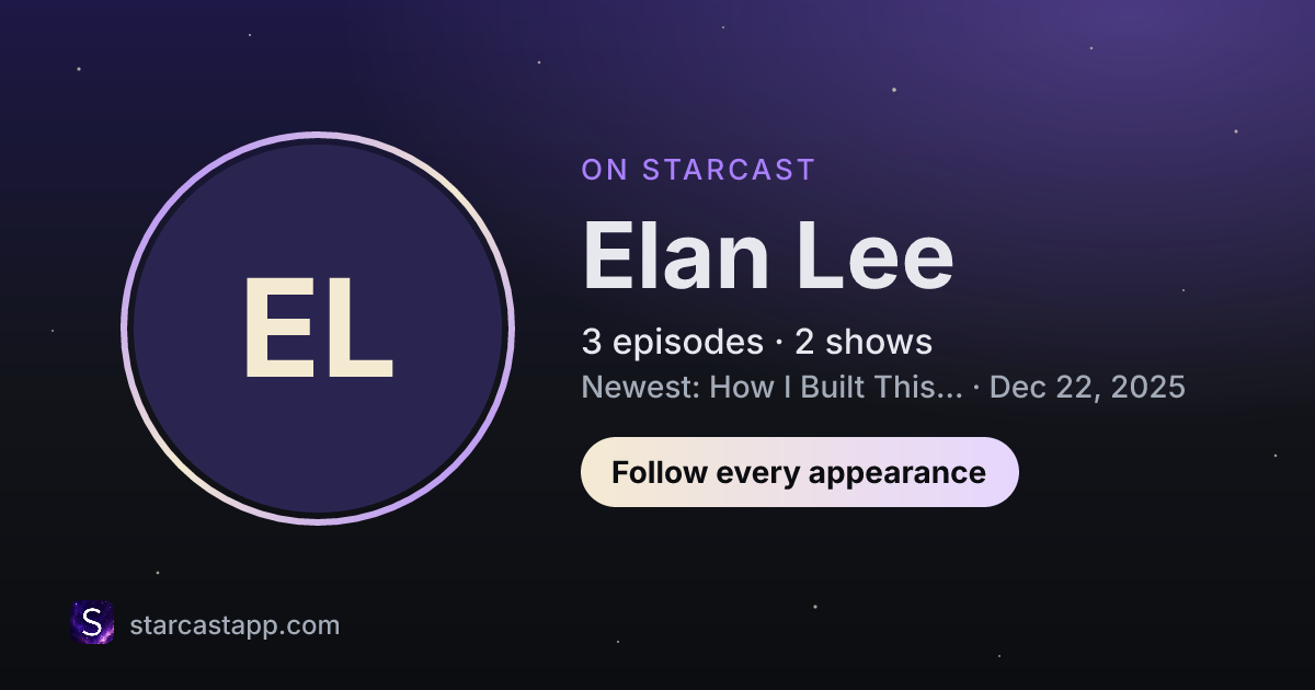 The preview card for Elan Lee