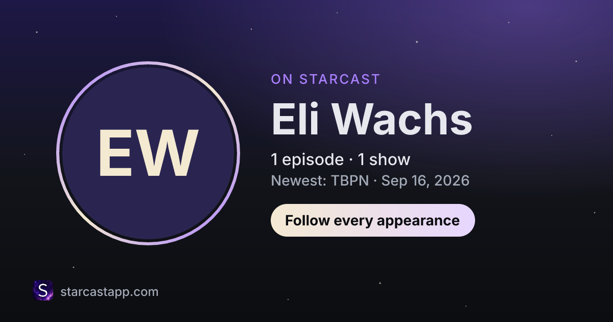 The preview card for Eli Wachs