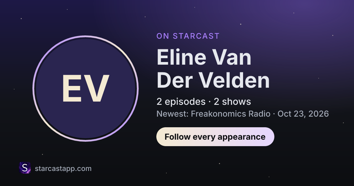 The preview card for Eline Van Der Velden