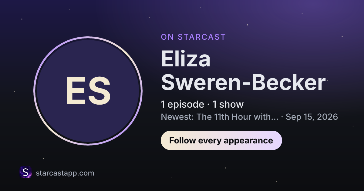 The preview card for Eliza Sweren-Becker