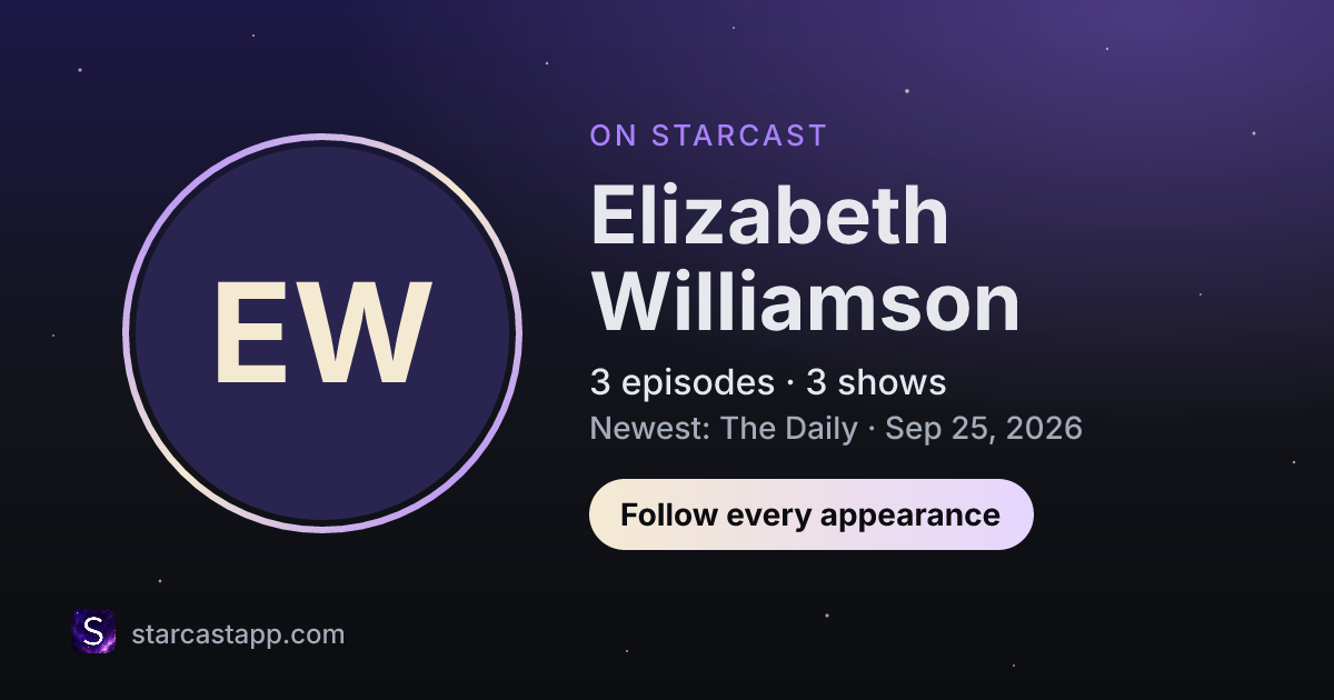 The preview card for Elizabeth Williamson