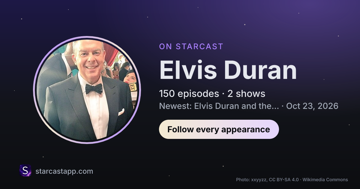 The preview card for Elvis Duran