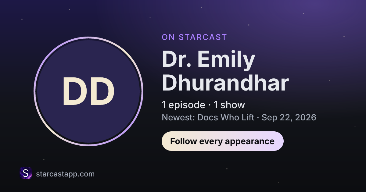 The preview card for Dr. Emily Dhurandhar