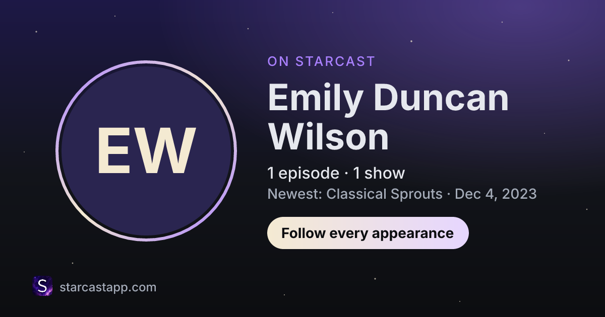The preview card for Emily Duncan Wilson