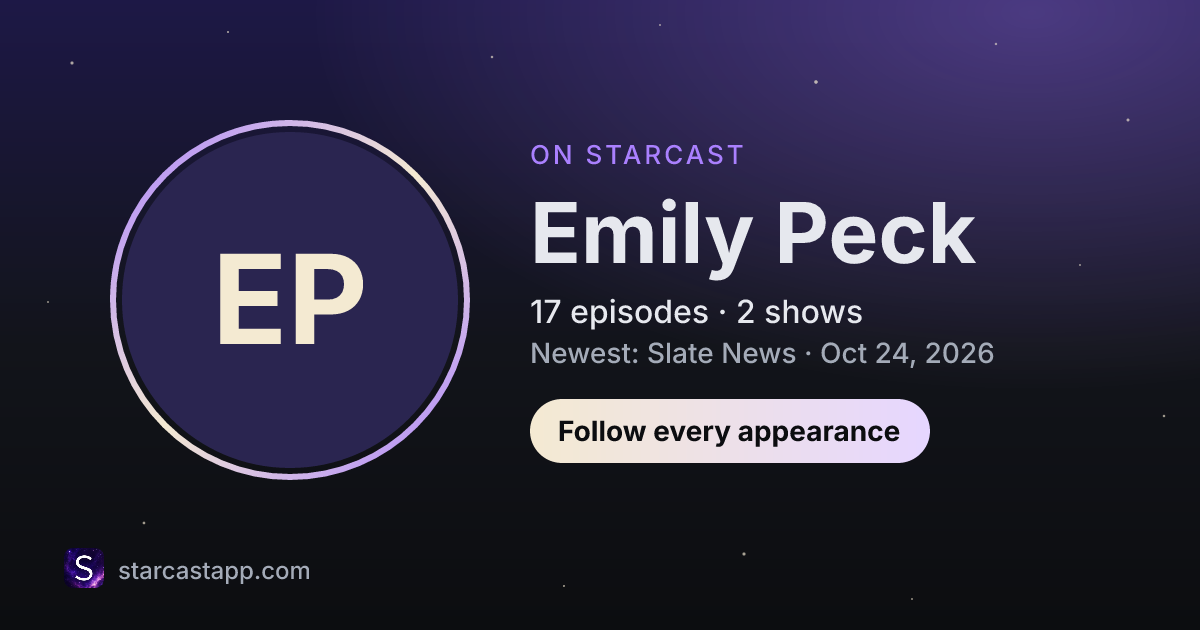 The preview card for Emily Peck