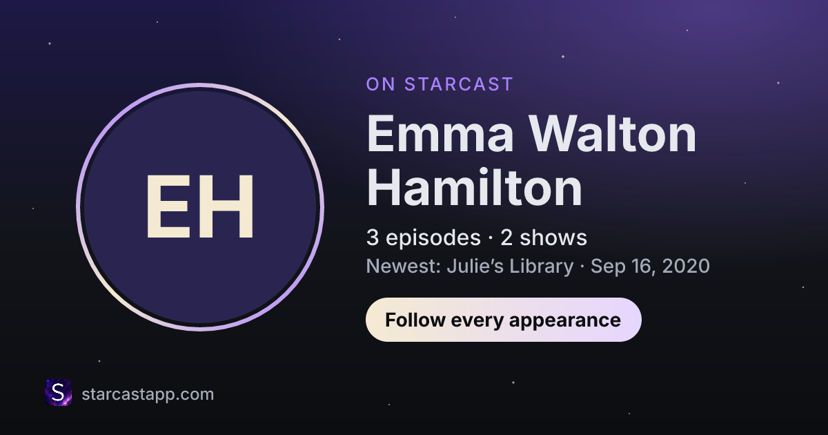 The preview card for Emma Walton Hamilton