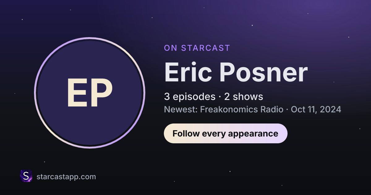 The preview card for Eric Posner