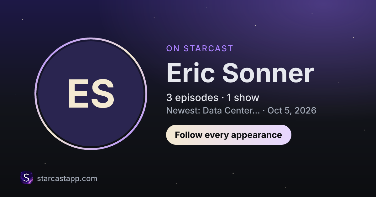 The preview card for Eric Sonner