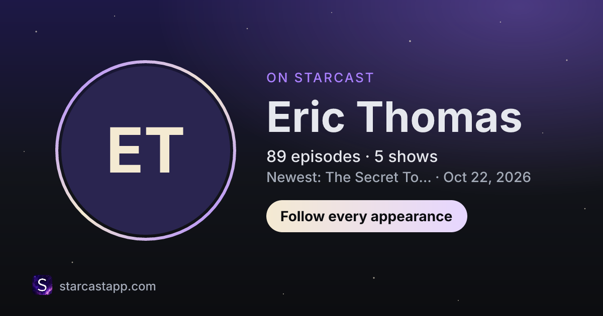The preview card for Eric Thomas
