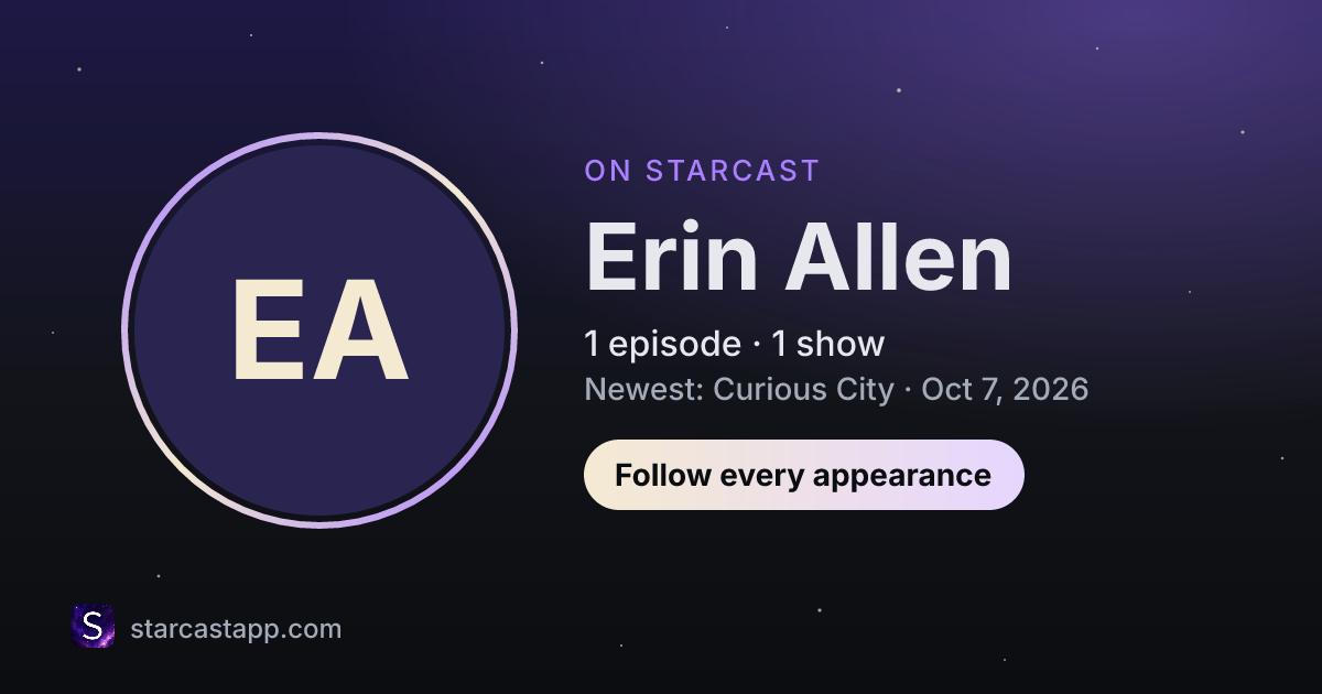 The preview card for Erin Allen